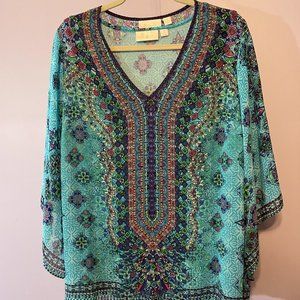 Georgette tunic and matching tank set - Size 1X